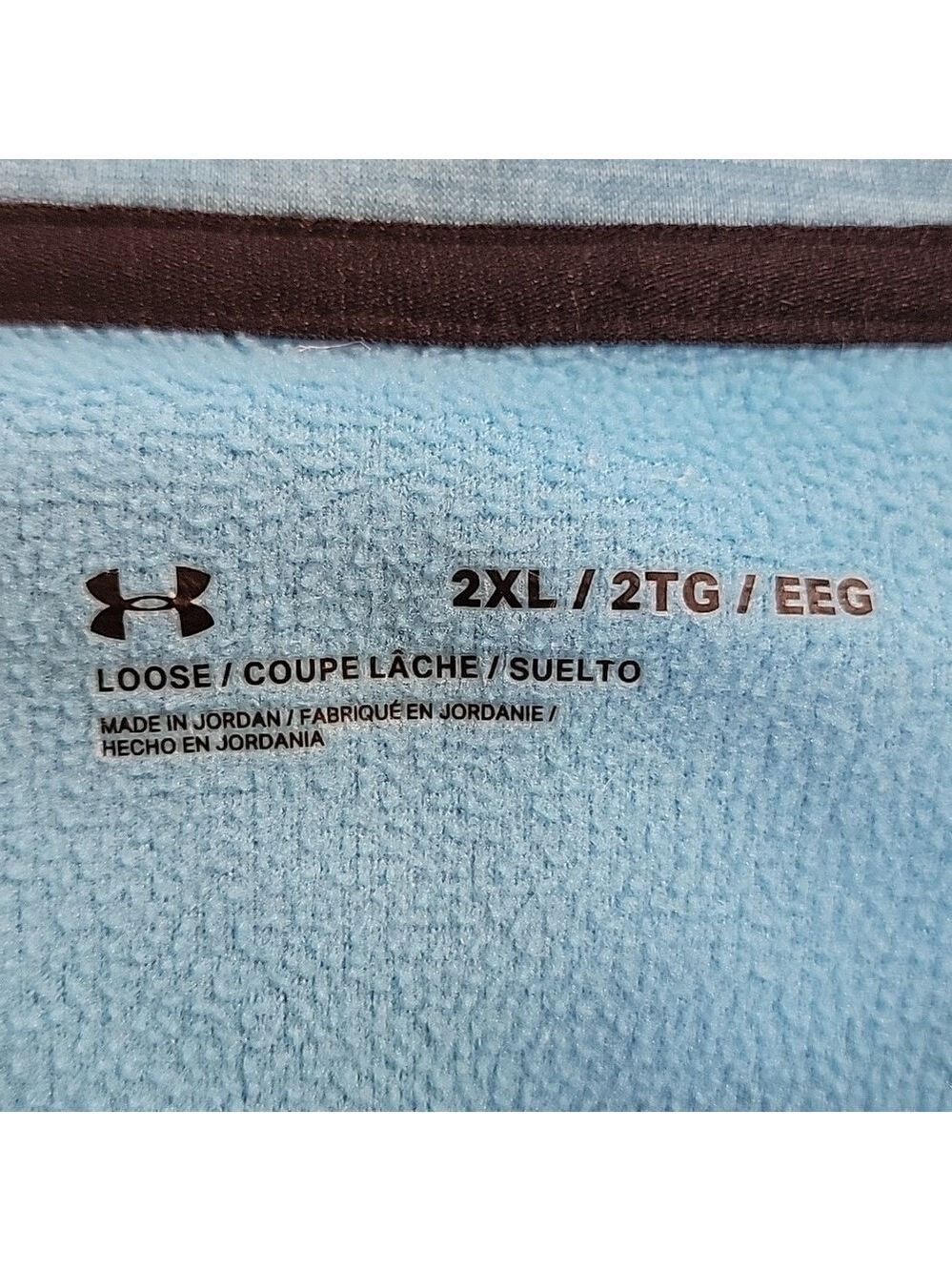 Under Armour Mens 1/2 Zip-Up Sweater in Turquoise Blue Size 2XL EUC - Picture 4 of 12
